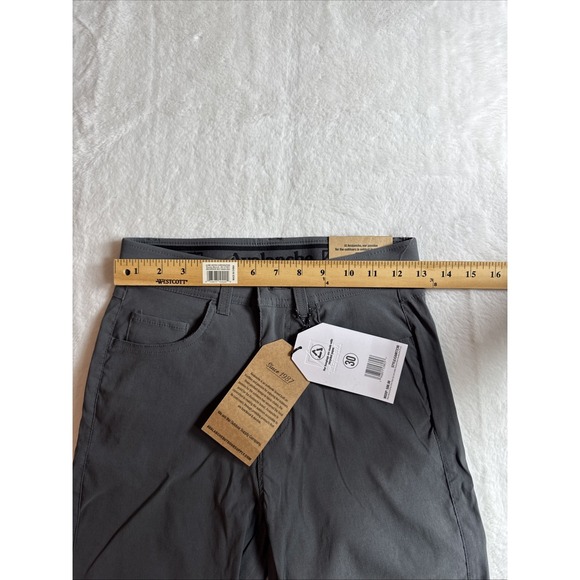 Avalanche Woven Stretch Pant 4 Way Relax Fit Flex Waist Men's Pant Gray 30 X 32 - Picture 6 of 9